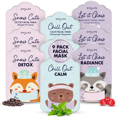 SpaLife masque Noël avec étiquette-cadeau prête à offrir.