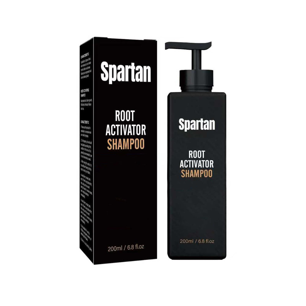 Spartan Root Activator—bouteille, cuir chevelu nourri pour cheveux plus vivants.
