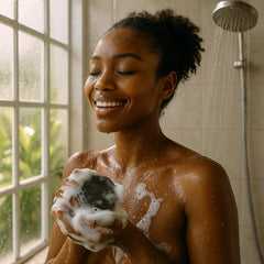 SpaScriptions-exfoliation-cafe-noix: gommage fin révélant peau douce.