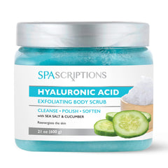 SpaScriptions gommage sucre concombre – bocal, exfoliation douce et peau hydratée