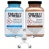 Spazazz Muscle Therapy: deux bocaux de sels pour spa à domicile et détente.