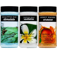 SPAZAZZ SPA BOMBZZ cristaux-eucalyptus-menthe: rafraîchissant bain aromatique à domicile.