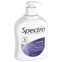 Étiquette Spectro Jel Cleanser sans parfum idéale peau sensible