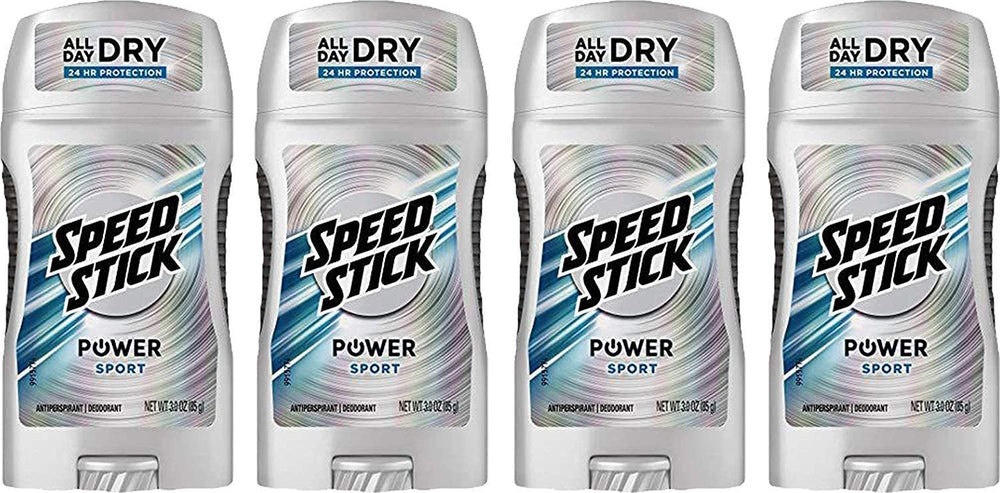 Speed Stick Power sans parfum, pack de 4, protection antiperspirante quotidienne