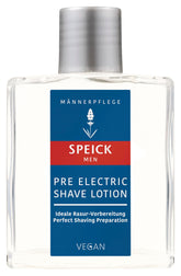 Speick Men bouteille de lotion pré-rasage à la lavande, préparation douce et efficace.
