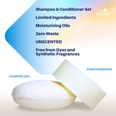 Spiraleaf solid conditioner bar unscented for easy detangling