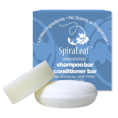 Spiraleaf solid shampoo bar unscented for a lightweight wash