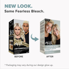 Splat Lightening Bleach Kit: poudre bleue décolorante prévient les tons jaunes.