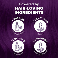 Splat Midnight Violet – conditionneur nourrissant pour cheveux colorés et brillants.