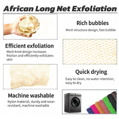 Éponge spmktbozai en filet, sensation d’exfoliation douce et rafraîchissante.
