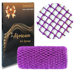 SPMKTBOZAI éponge en filet africain authentique, texture robuste pour nettoyage en profondeur