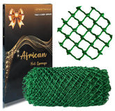 SPMKTBOZAI éponge filet africain en émeraude vert pour exfolier en douceur.