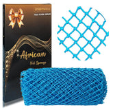 SPMKTBOZAI éponge réseau africain bleu ciel: exfoliation en douceur du corps.