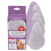 Spongeables éponge douche anti-cellulite lavande, texture double pour exfolier et hydrater.