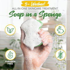 Spongeables Pedi Scrub: côté exfoliant texturé élimine les impuretés en douceur.