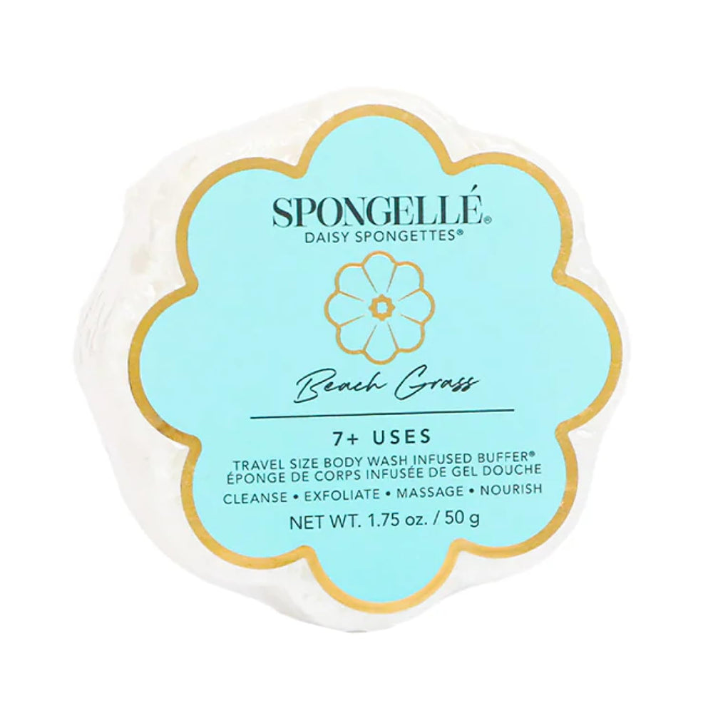 SPONGELLÉ Beach Grass éponge avec savon intégré pour soin corporel pratique