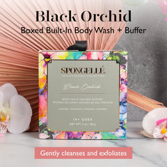 SPONGELLÉ Black Orchid Buffer – application pratique avec la poignée
