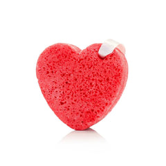 SPONGELLÉ Coeur Rouge Écarlate Buffer – peau satinée grâce à l’exfoliation douce