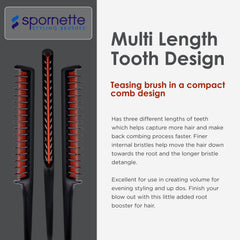 SPORNETTE Little Wonder utilise des dents multiples pour saisir les cheveux et gagner du temps.