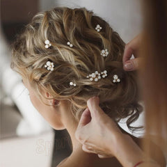 Sppry coiffure-mariage-epingle-perles-or, idéal pour sublimer une coiffure de mariée.