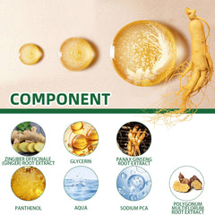 Spray Croissance Cheveux Ginseng Gingembre — massage doux après l’application pour stimuler le cuir chevelu.