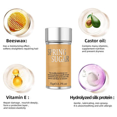 Contrôle des bords instantané SPRINGSUGAR pour une coiffure soignée.