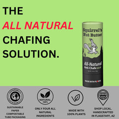 Squirrel's Nut Butter tube compostable, option écologique pour le confort pendant l'activité