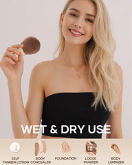 Pinceau ssouwao oval 75 mm pour un fini sans pores sur les jambes.