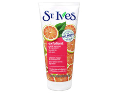 St. Ives Gommage Visage Éclat Rose Citron, peau lumineuse et fraîche.