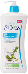 St. Ives lotion renouvelante pour mains et corps, texture soyeuse et hydratation durable.