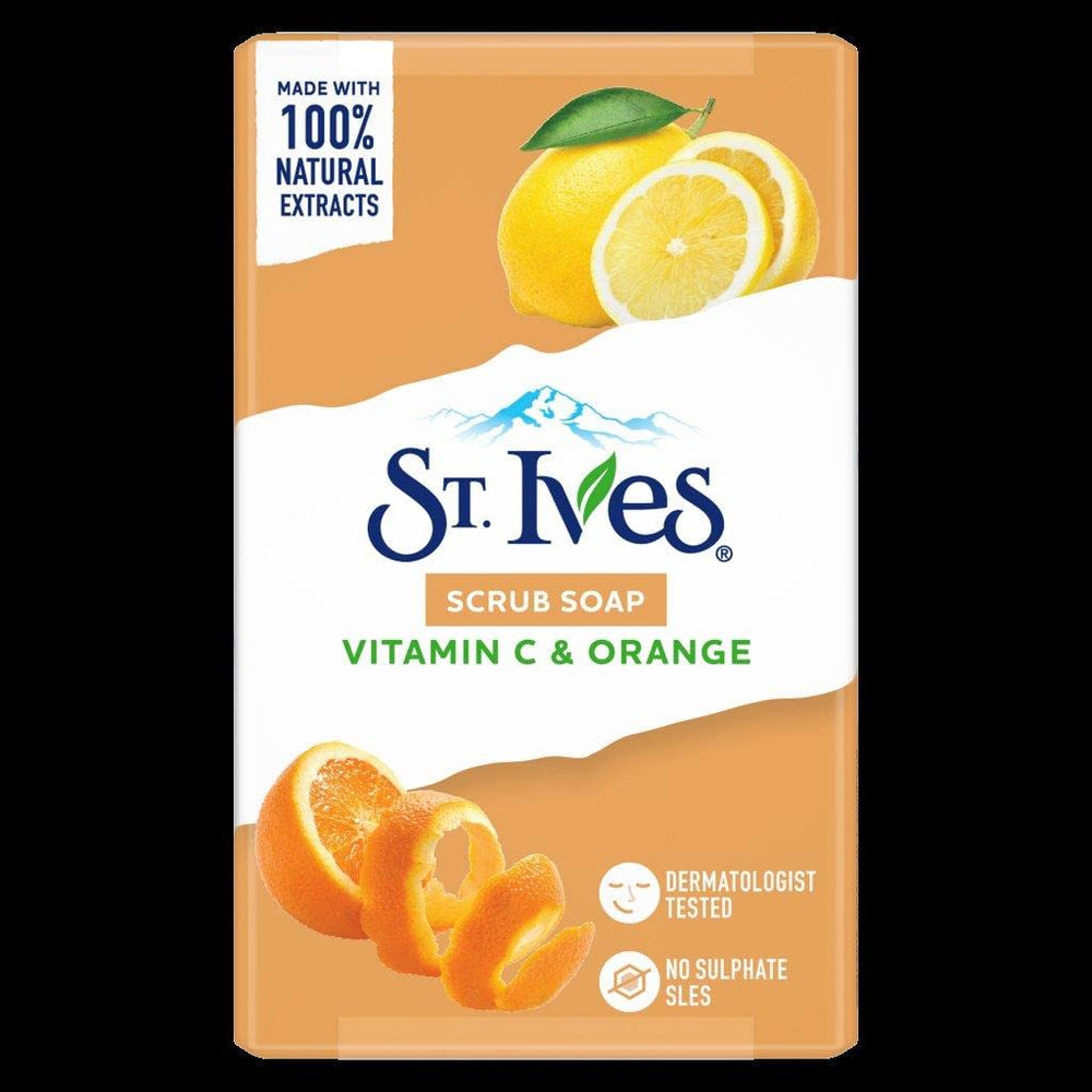 St. Ives Savon-bar gommant orange, exfoliant doux pour peau lumineuse
