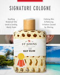 Notes épicées et eucalyptus de St. John Bay Rum pour une sensation vivifiante.
