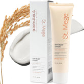 St. Mege flacon crème solaire riz, protection légère et hydratation