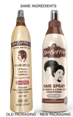 Sta-Sof-Fro: application du spray capillaire facilitant le démêlage et le soin des cheveux