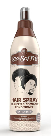 Sta-Sof-Fro Bouteille Spray Soin Cheveux Sec, facilite le démêlage et apporte de la brillance.