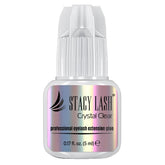 Bouteille STACY LASH Crystal Clear, adhésif transparent pour extensions.