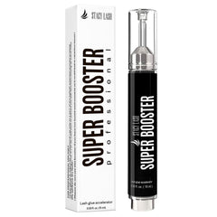 Bouteille STACY LASH Super Booster 15 ml accélère le durcissement de l’adhésif.