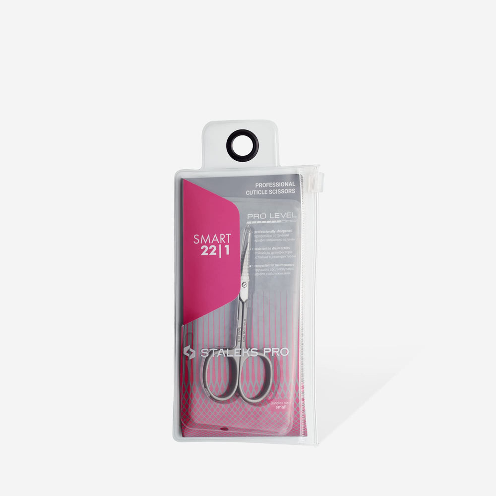 Staleks Pro Smart 22 Type 1 ciseaux cuticule, lames fines pour coupe précise.