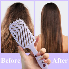 START MAKERS brosse detanglage ventilee design arrondi pour scalp plus doux.