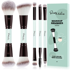 Ensemble START MAKERS pinceaux maquillage double-face pour un rendu homogène.