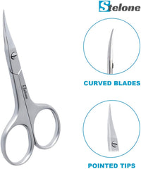 Stelone ciseaux cils faux, modelage précis des extensions naturelles.