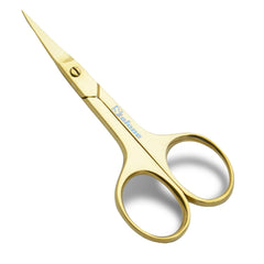 Ciseaux Stelone pour sourcils professionnels avec ergonomie optimale pour une coupe précise.