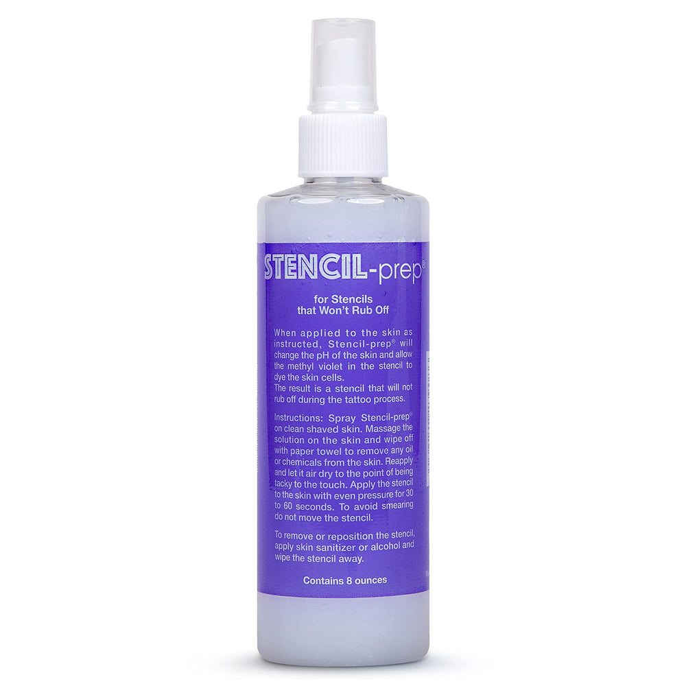 Stencil.prep spray transfert-pochoir net et précis sur peau