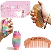 STEPHY peigne naissance bois ergonomique en main, confort lors du travail