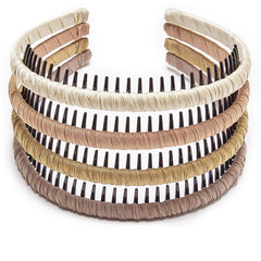 STHUAHE bandeau cheveux dents en résine multicolores pour fixer les mèches en douceur.
