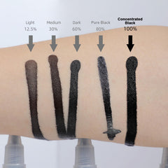 STIGMA encre tatouage noir 120ml - texture pigment dense, couleur durable.