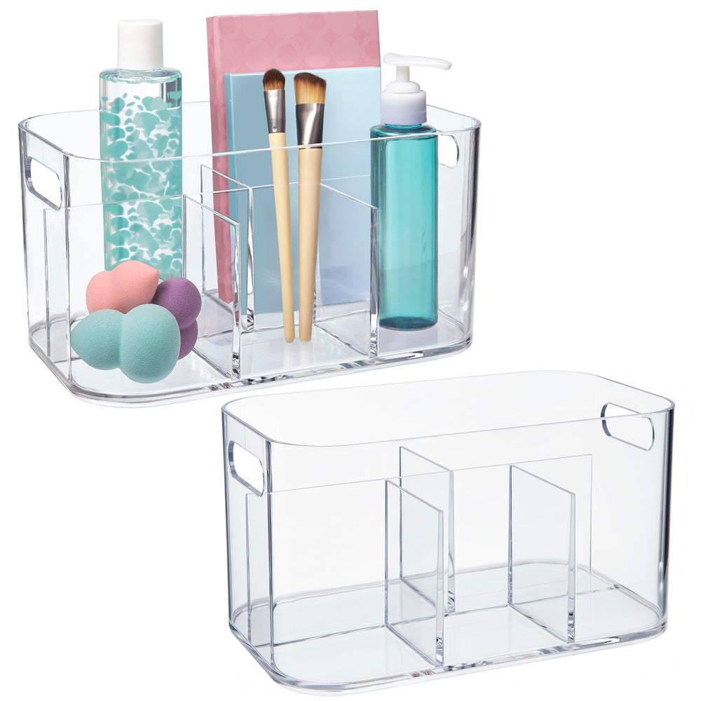 STORi Bliss : ensemble de deux boîtes-rangement cosmétiques 5 compartiments clair et pratique.