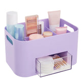 STORi Bliss Lilac: organisateur maquillage sur comptoir, accès rapide aux produits.