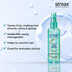 Sérum Streax Vitariche – application sur cheveux humides