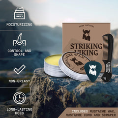 Appliquer Striking Viking cire moustache pour un style précis.